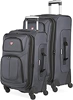 Vista 227 de SwissGear - Equipaje suave expandible Sion con ruedas, Negro