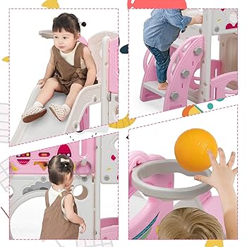 Amazon.com: NYEEKOY 9 in 1 Toddler Slide and Climber Playset