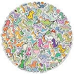 Aowplc 100 Pcs Cute Dinosaur Stickers Pack | Vinyl Stickers for Kids & Toddlers | Dinosaur Party Favors Crafts and Rewards