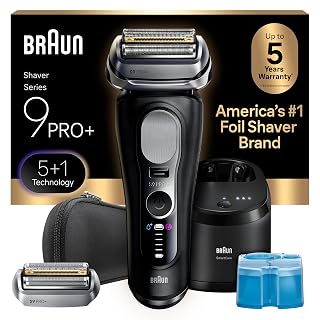 Braun Series 9 PRO+ Electric Shaver for Men, Wet & Dry Foil Razor, 6-in-1 SmartCare Center, Built-in Precision ProTrimmer, Replacement Head, Travel Case, Black 9660CCPS - Amazon product rated Grade A