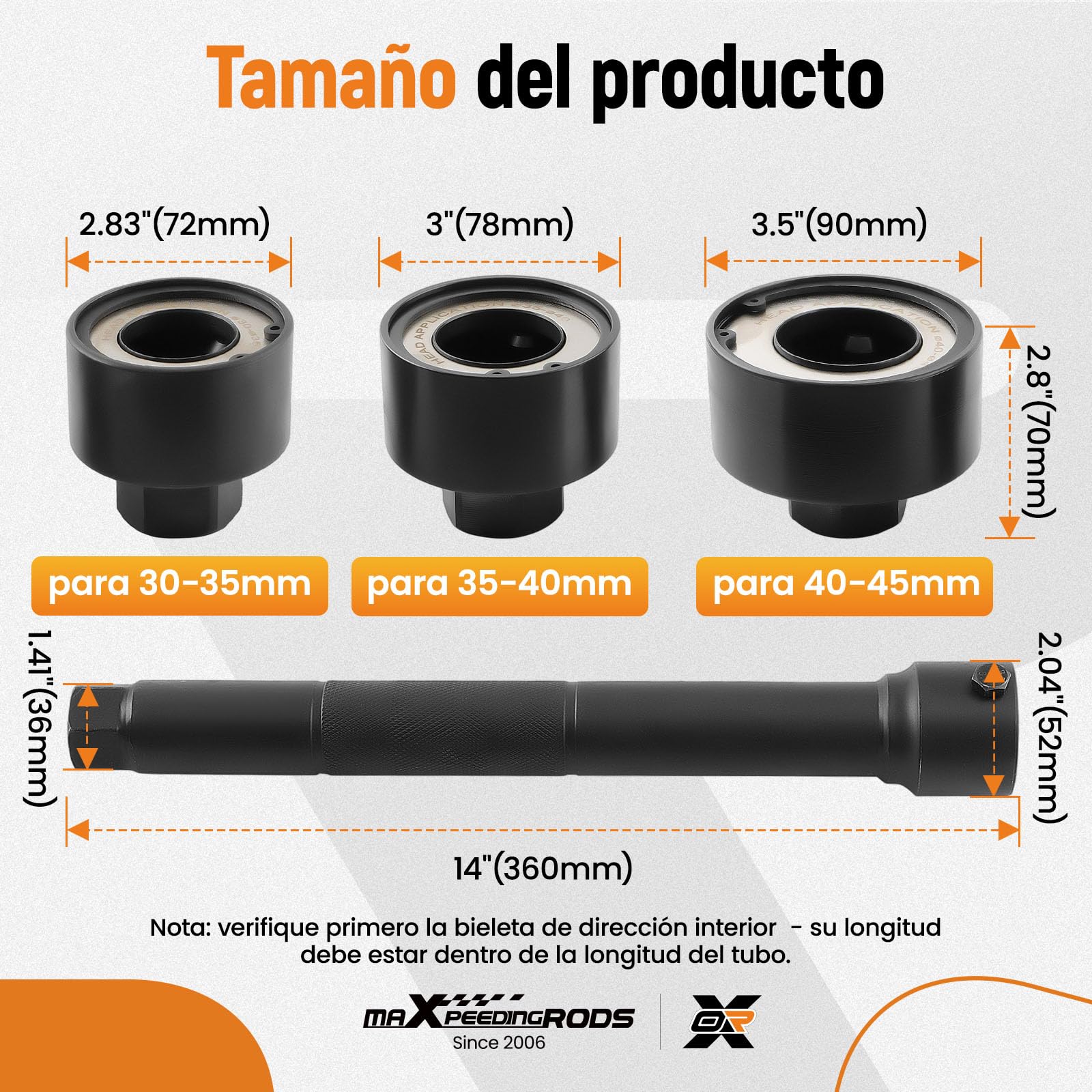 maXpeedingrods 30-45mm Extractor de junta axial y terminal de dirección | Juego de 4 herramientas universales para rótula y terminal de dirección, extractor para reparación de automóviles