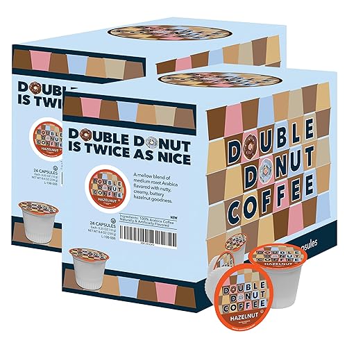 Miniatura 57 de Double Donut Coffee Paquete variado – Cápsulas de café reciclables con sabor a una sola porción, 24 unidades para cafeteras Keurig K-Cup