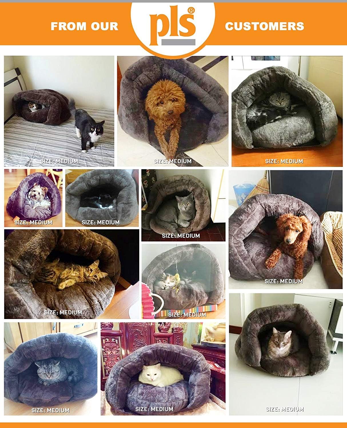 review Birdsong The Original Cuddle Pouch Pet Bed (Medium), Dog Cave, Burrow Dog Bed, Covered Hooded Pet Bed, Cosy, for Burrower Cats and Dogs, Blue