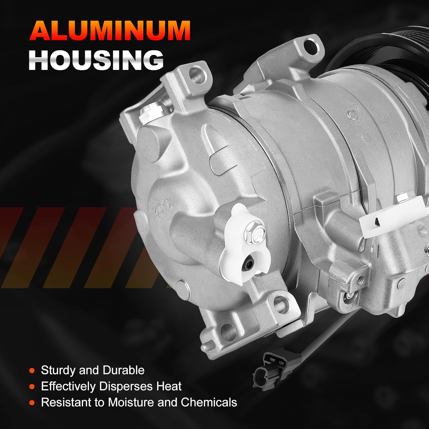 Air Conditioner AC Compressor Compatible with Acura MDX 2007-2013, ZDX 2010-2013 & Honda Odyssey 2008-2017, Pilot 2008-2015, Ridgeline 2009-2014, w/One Plug, Replacement for AC System