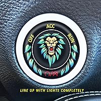 Vista 5 de TOOLEPIC - Cubierta de botón de arranque para Dodge Challenger Charger Durango, accesorios 2015-2025 - Kit de interruptor de encendido de parada