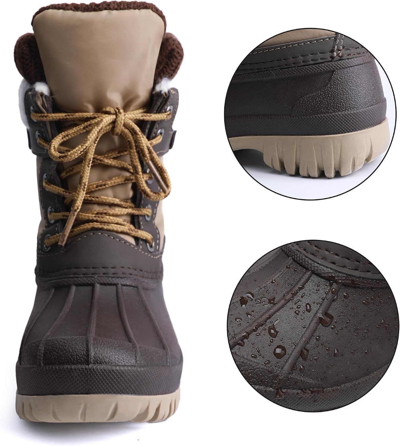 festooning Boys' Winter Snow Boots Waterproof - Warm Anti-Slip Kids' Boots