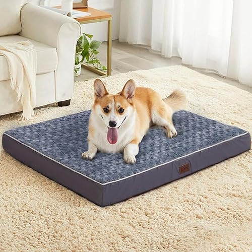 WESTERN HOME WH Cama grande para perros grandes, jumbo, medianos, cama ortopédica para mascotas, colchón impermeable con funda extraíble lavable,