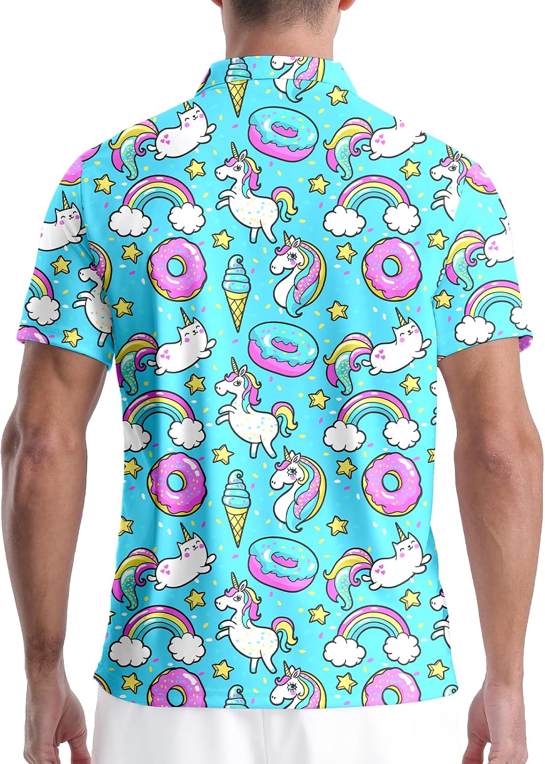 Men's Classic 80s Golf Shirt 90s Short Sleeve Casual Comfort