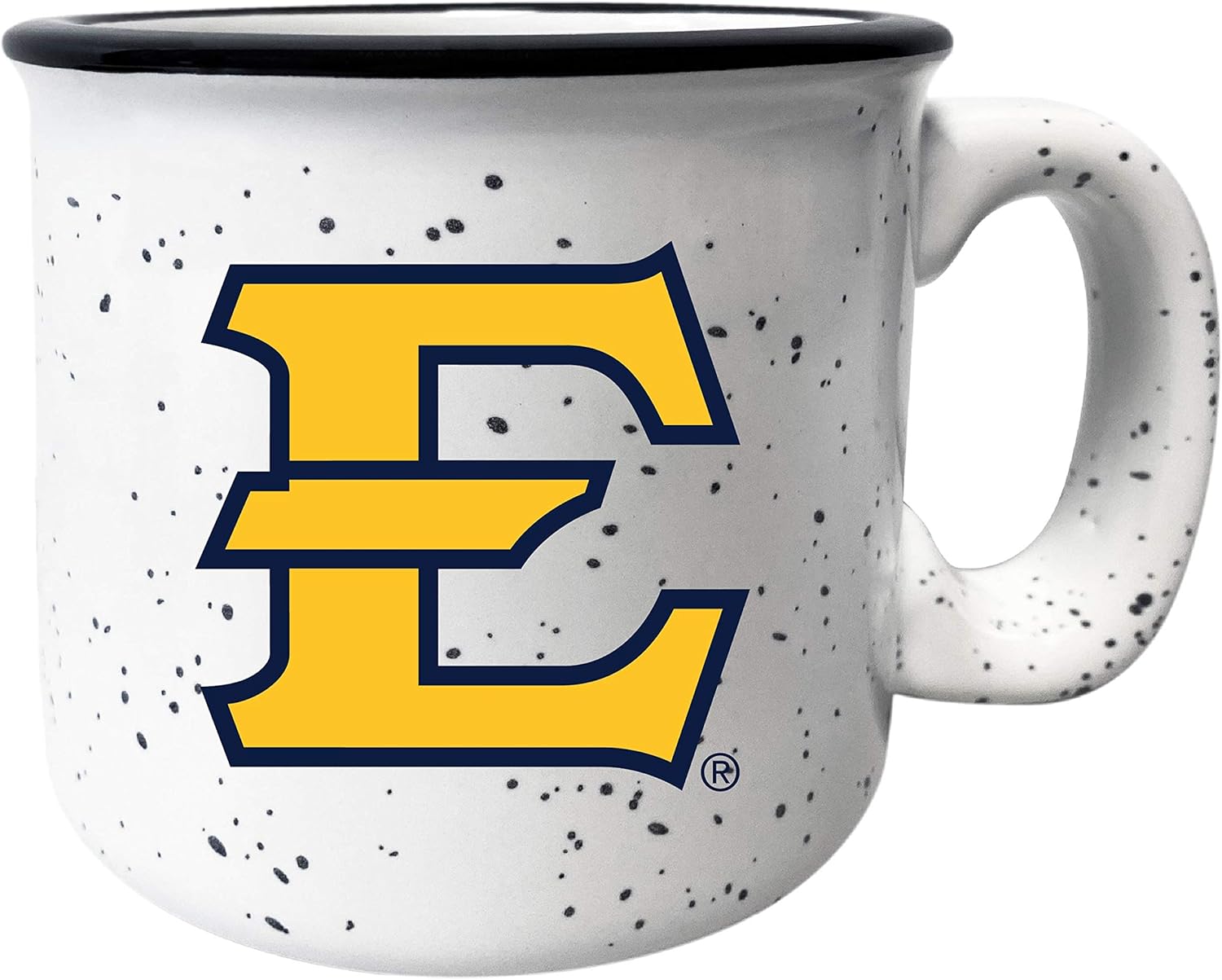 East Tennessee State University 2-Pack Speckled Ceramic Camper Coffee Mug (Gray) 16 oz Officially Licensed Collegiate Product