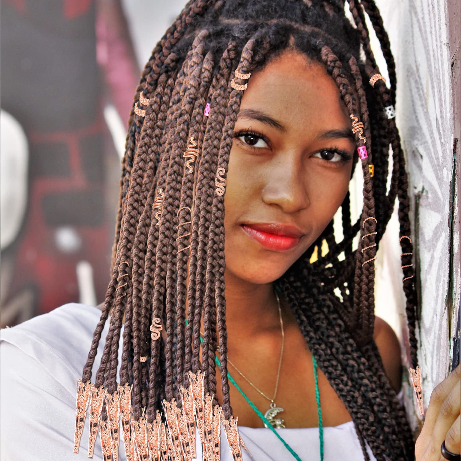 Amazon.com: RechicGu 130 Pieces Locs Hair Jewelry for Women 