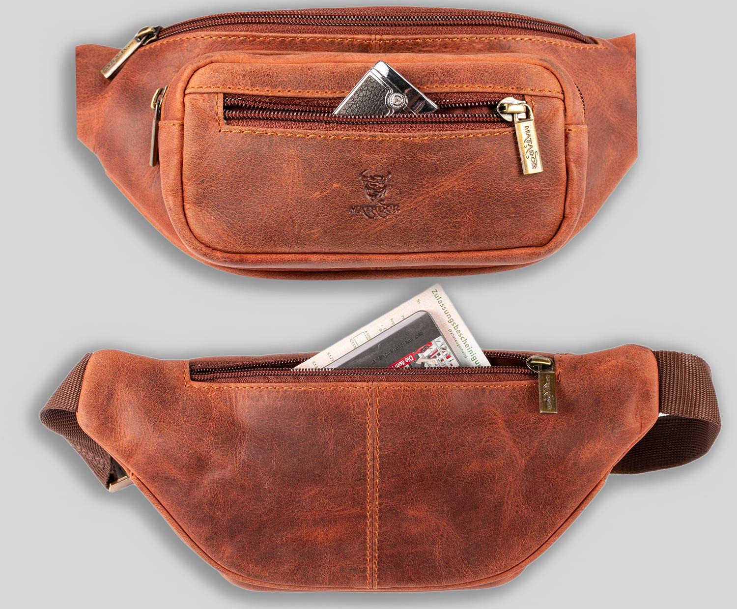 MATADOR 3110, Marsupio Marrone marrone antico 27 x 14 x 8 CM