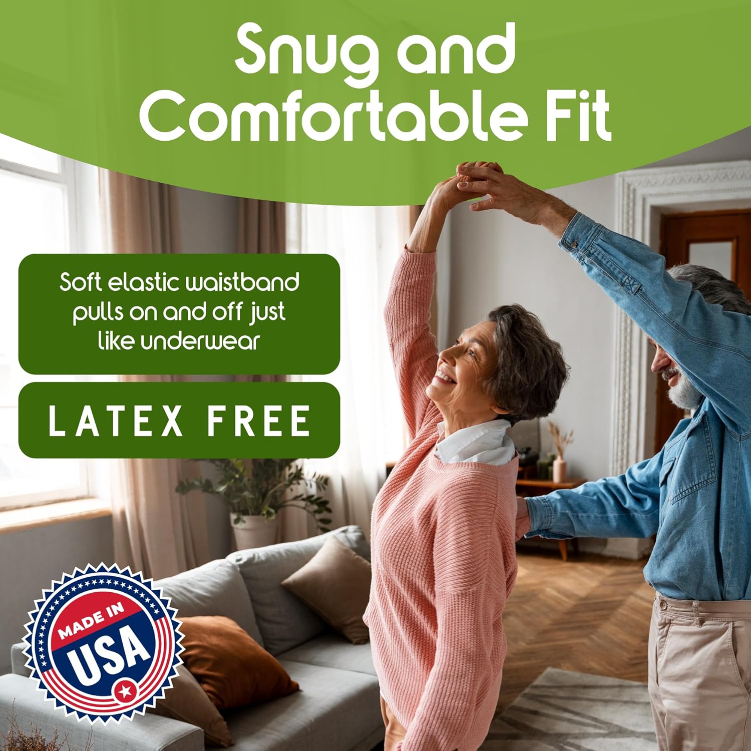 Inspire Protective Underwear for Men and Women | Adult Diapers for Bowel Incontinence | Disposable Underwear for Women and Men - 4 Bags of 18 | 72 Total (Large) - Image 6