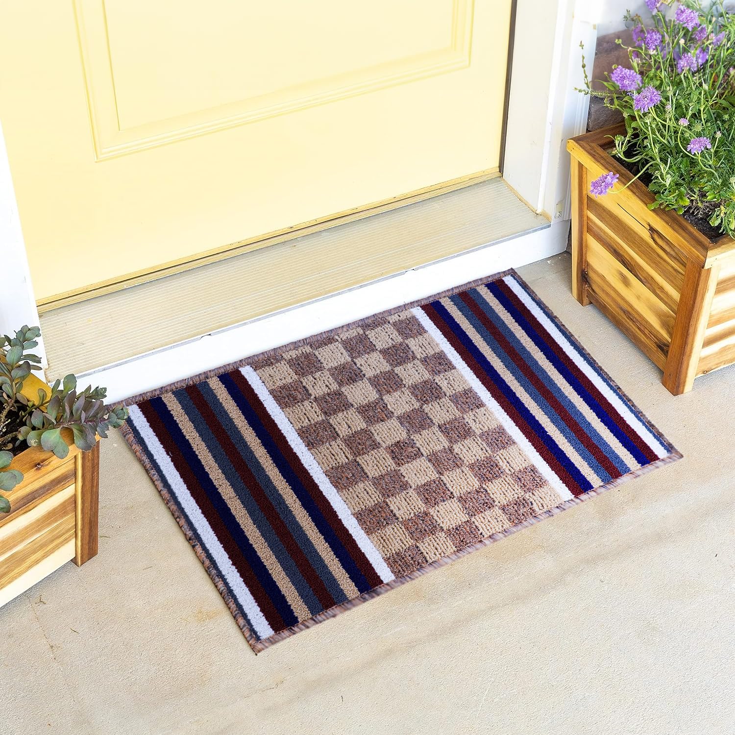 Status Contract Anti Slip Front Monsoon Doormat (38x58cm)| Living Room Rug |Polypropylene Floor Mat for Home|Essential Small Rug for Office, Bedroom & Kitchen| (Light Brown), Rectangular (B0D6W2JPSB) Amazon Price History, Amazon Price Tracker