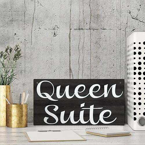 Miniatura 3 de Queen Suite - Letrero de madera para decoración de pared de madera, placa decorativa para casa, familia, sala de estar, dormitorio, cocina, 12 x 6