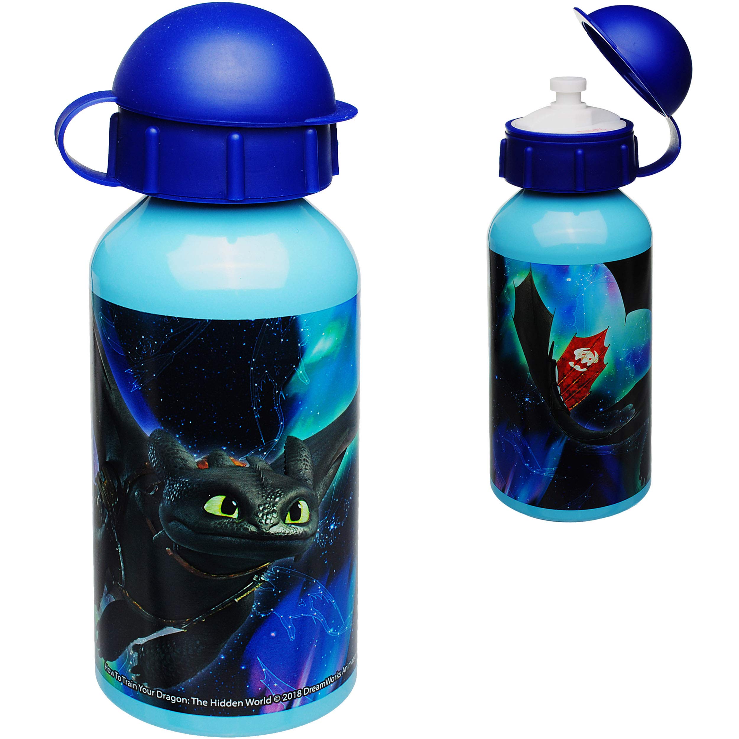 Qilmy 3D-Druck-Drachen-Wasserflasche – 590 Ml, Edelstahl, Vakuumisoliert, Mit Strohhalm-Deckel, Auslaufsicher