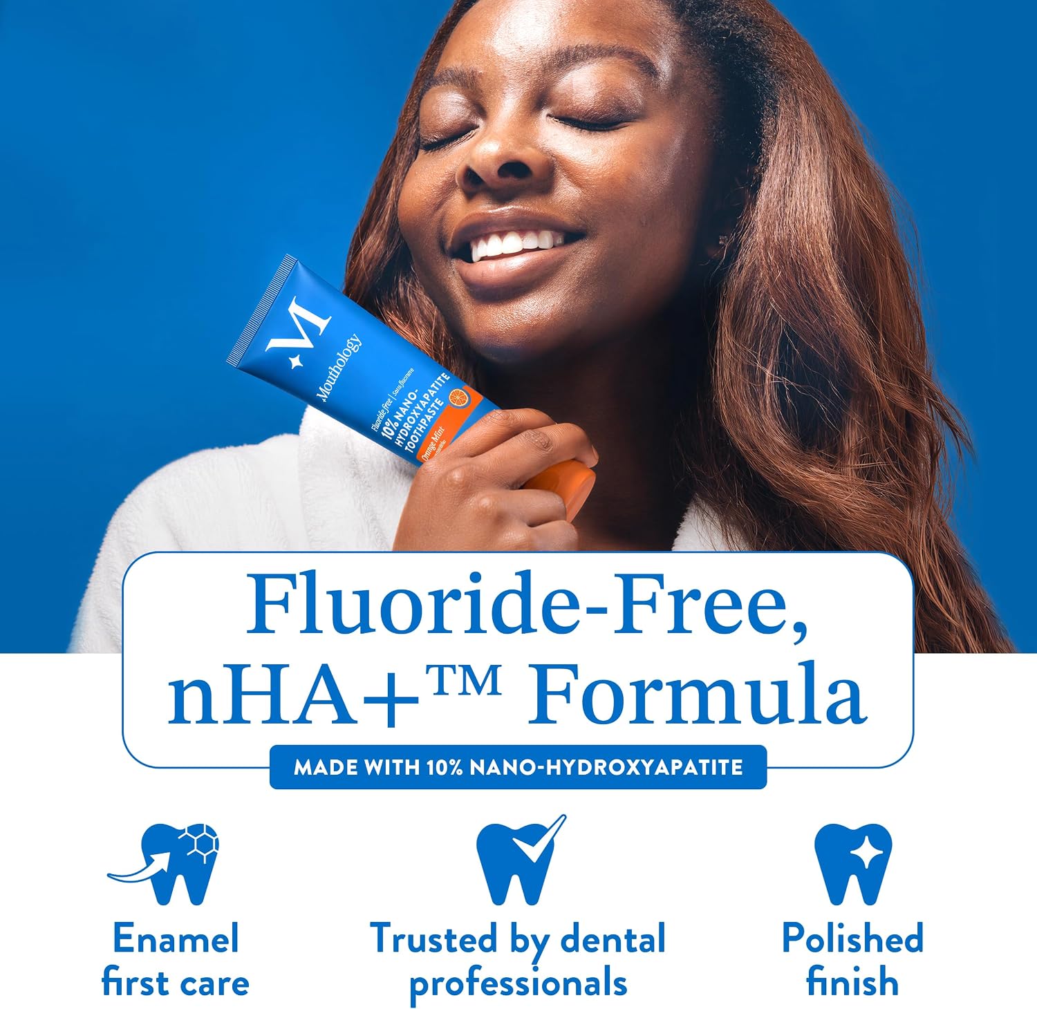 Mouthology Nano Hydroxyapatite Toothpaste, Orange, Fluoride Free, 4oz image 4