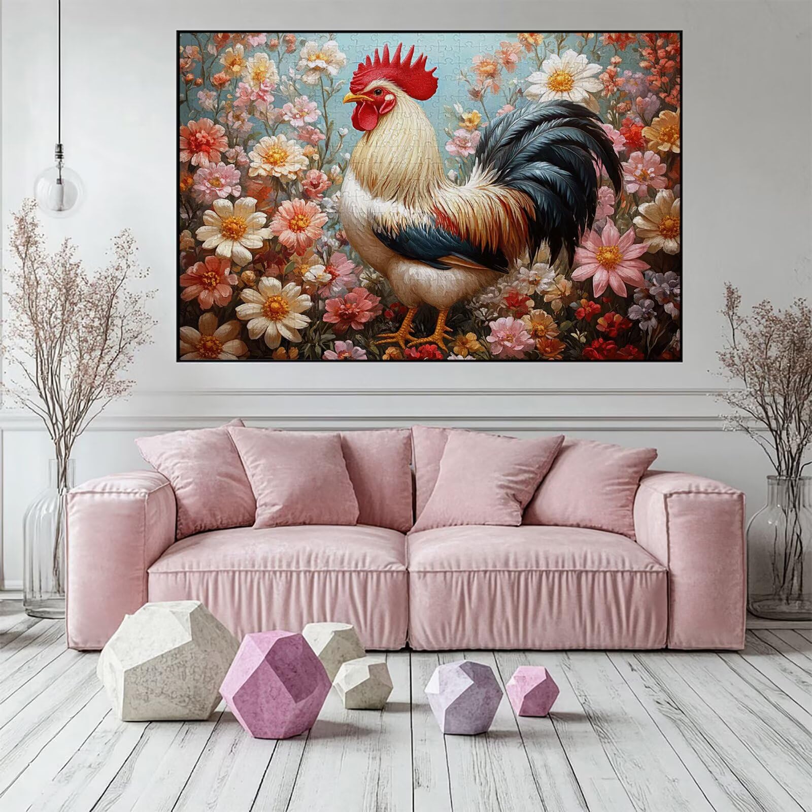 Puzzle 3000 elementów kwiaty puzzle dla dorosłych kurczak 122 x 81 cm Unikalne rzemiosło klasyczne 3D drewniane układanki do rodzinnych gier aktywnych, układanka do samodzielnego wykonania nawet do