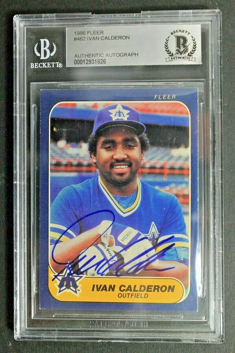 Iván Calderón (d.2003) Autographed 1986 Fleer #462 Signed Baseball Card BAS