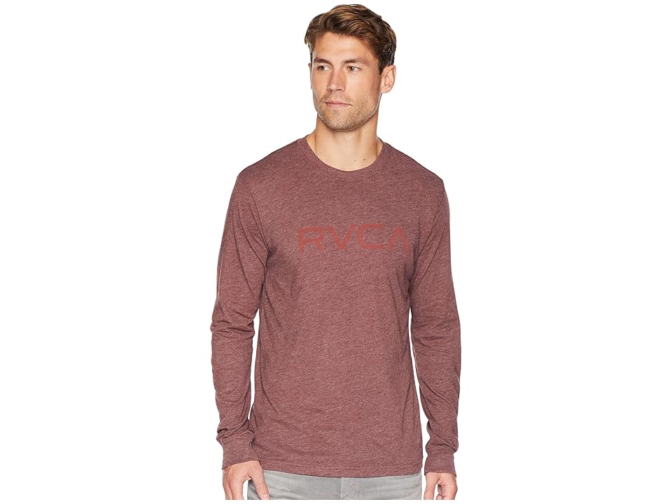 

RVCA Big RVCA Long Sleeve (Bordeaux) Men's Clothing