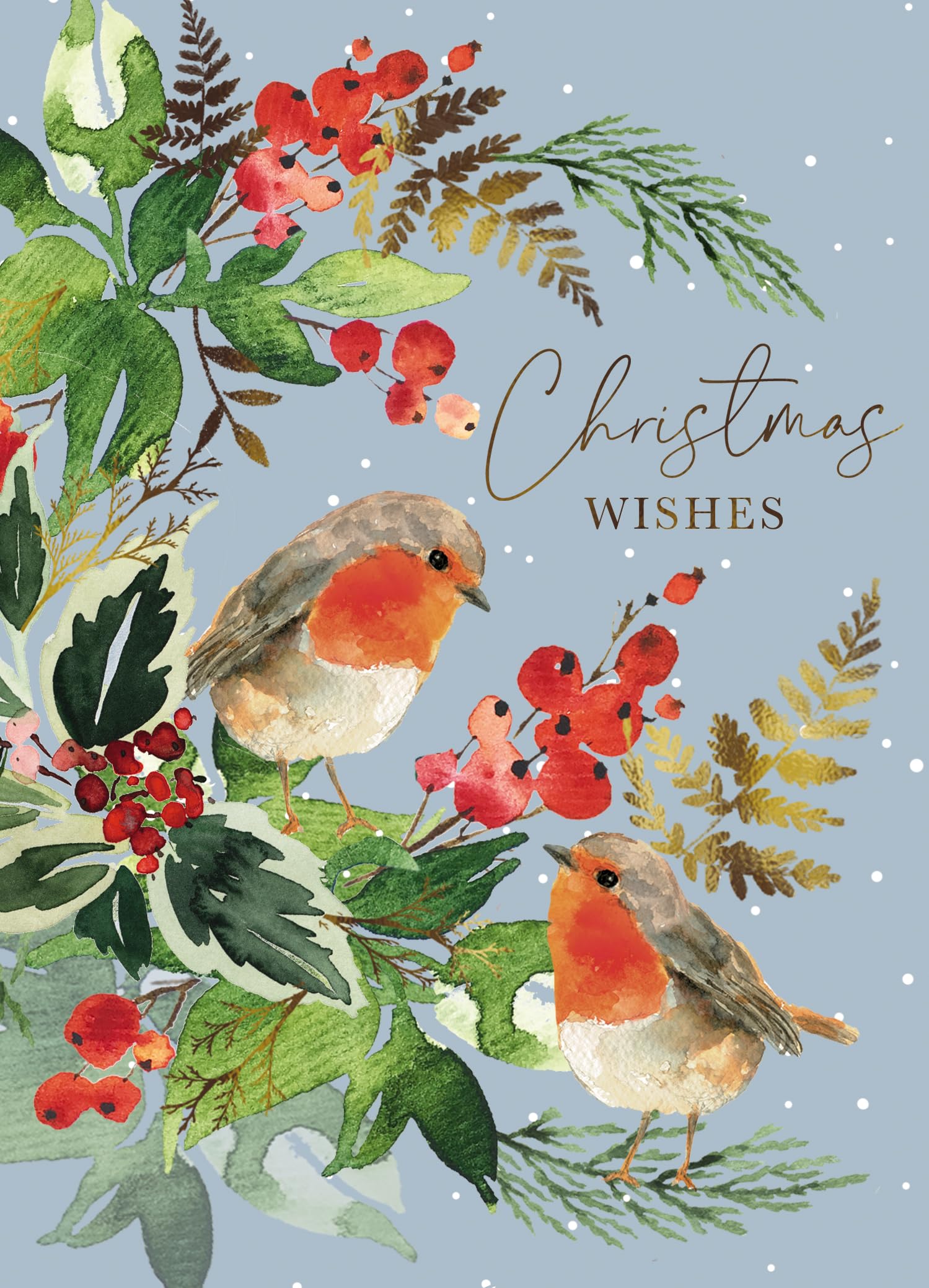 Box of 8 Paper House Robin-Tastic Xmas Blooms Christmas Cards in 2 Designs PWAP0014 - Image 4