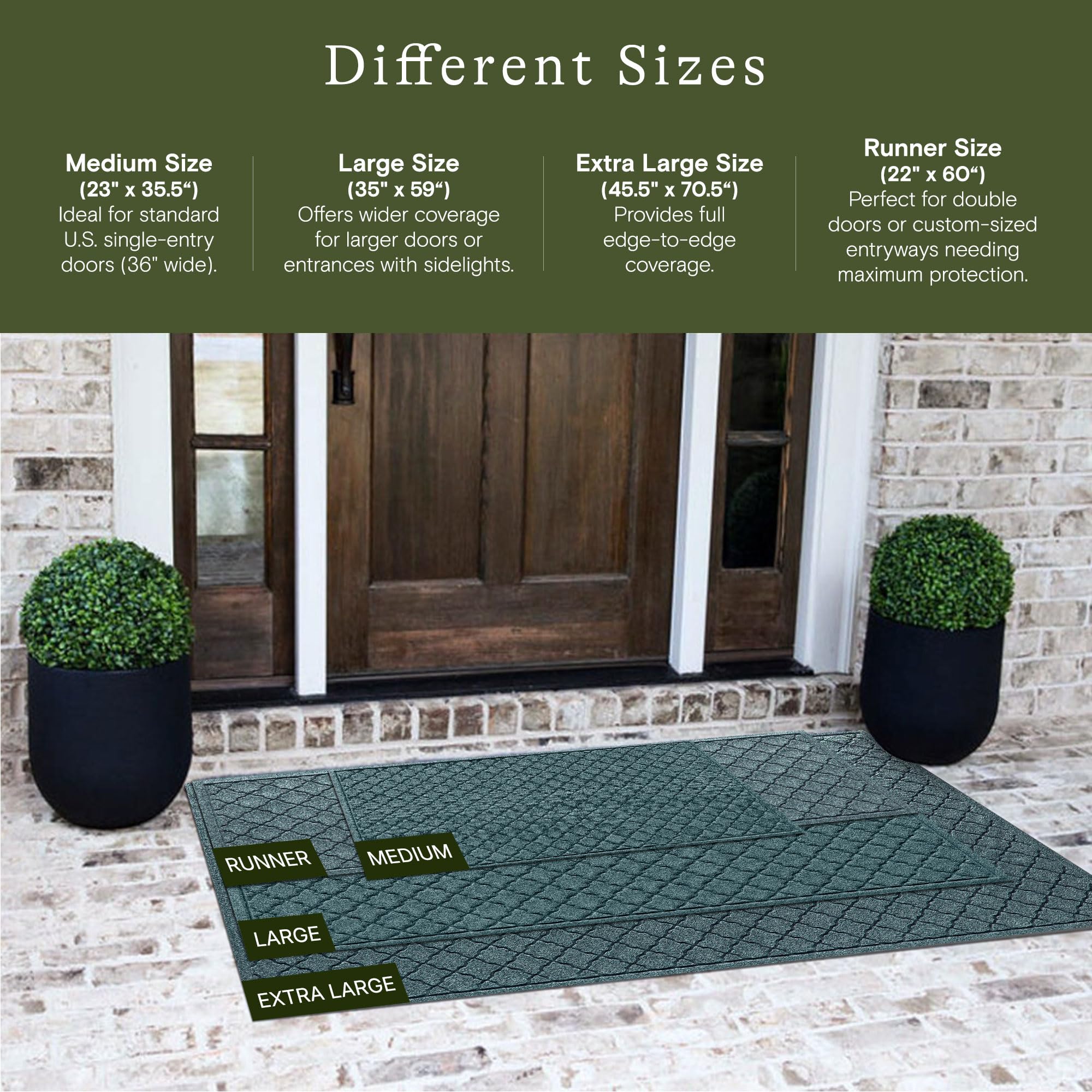 Amazon.com: WaterHog Cordova Front Door Mat Indoor Outdoor