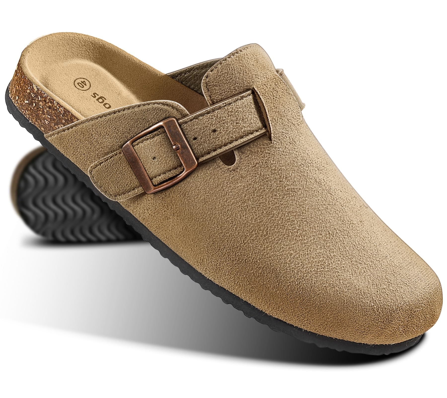 Women Clogs Mules Sandals Slippers Fleece Lined Upper Unisex,Memory Foam Cushioned Cork-Footbed-image-49