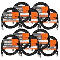 Vista 19 de Gearlux Cable DMX, 3 pines, macho a hembra, 25 pies - paquete de 2
