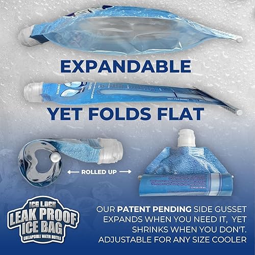 Miniatura 3 de Bolsa de hielo grande a prueba de fugas. Bolsa de hielo reutilizable para enfriadores - Paquetes de hielo instantáneos de larga duración - Caer en