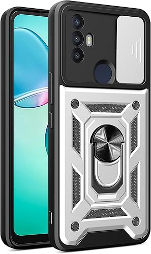 Vista 58 de Compatible con Tecno Pova 5 carcasa de soporte, con cubierta deslizante para lente de cámara compatible con Tecno Pova 5 Free Fire LH7n, funda azul