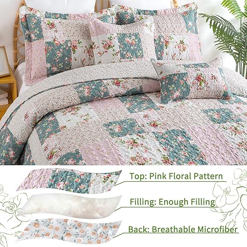 Vista 80 de VAPUTAR Colchas tamaño King – Juego de ropa de cama de algodón de otoño, 3 piezas, ligero, suave, tamaño King, juego de edredón bohemio de algodón