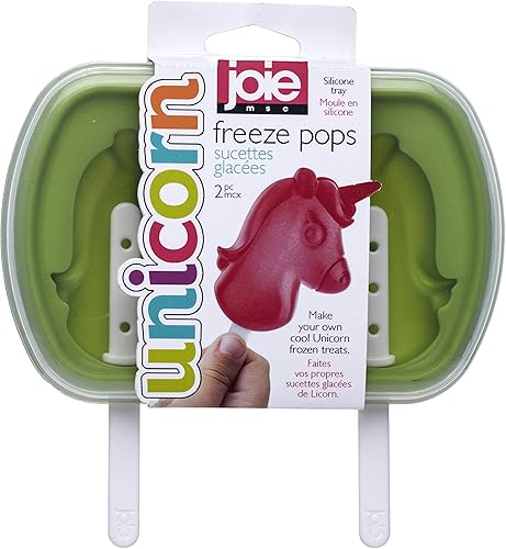 MSC International 16159 Joie Unicorn Ice Pop Mold, silicona antiadherente, flexible y reutilizable, varios colores