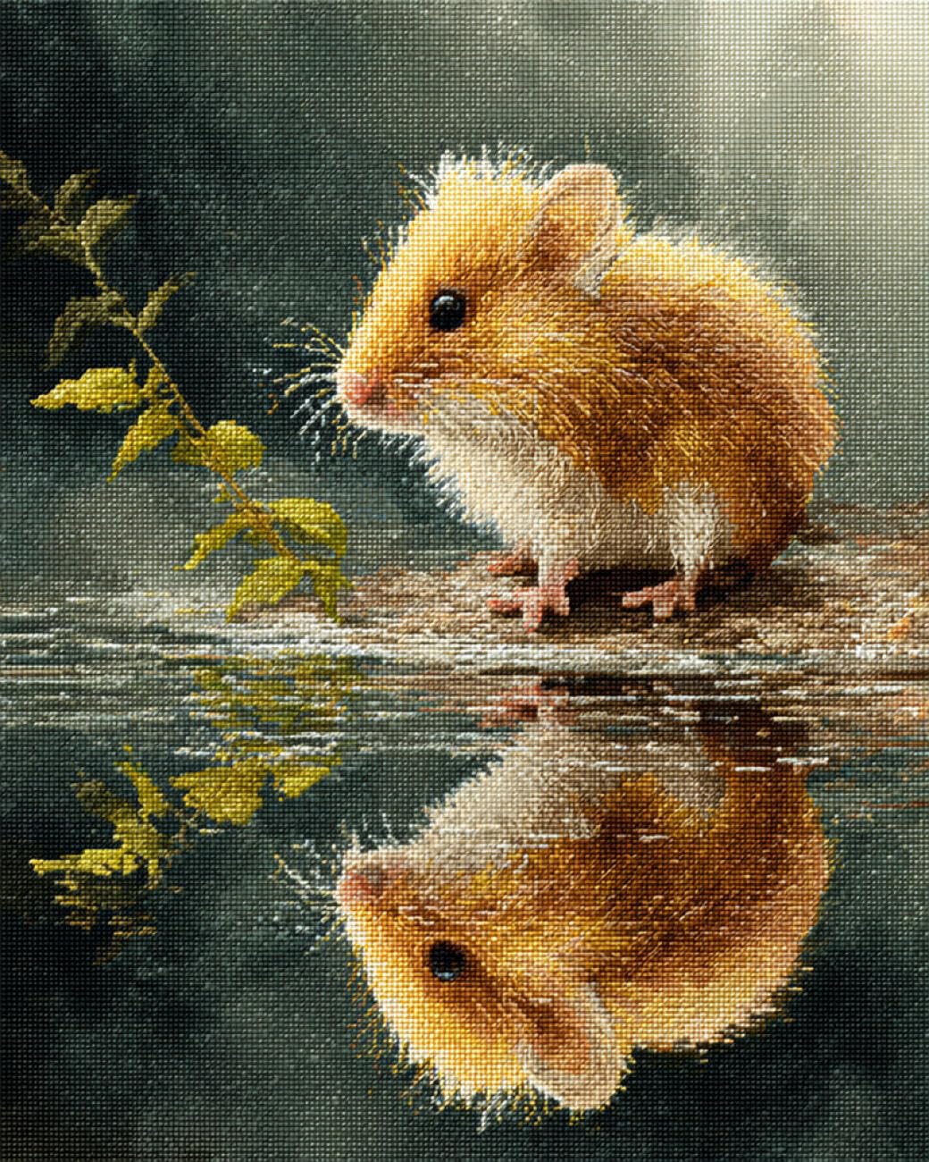 AxiangziK 11CT Stampato Facile Modelli Ricamo Per Artigianato Animali Dei Topi Dei Cartoni Animati Kit Schemi Punto Croce Set Ricamo Stampato, Artigianato Ricamo Arte Per Arredamento Casa 80x100cm
