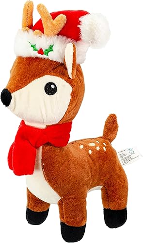 GIFTABLE WORLD Juguete de peluche navideño para mascotas divertido para diseños de Navidad con juguete chirriante para perros reno de patas largas GIFTABLE WORLD Juguete de peluche navideño para mascotas divertido para diseños de Navidad con juguete chirriante para perros reno de patas largas
