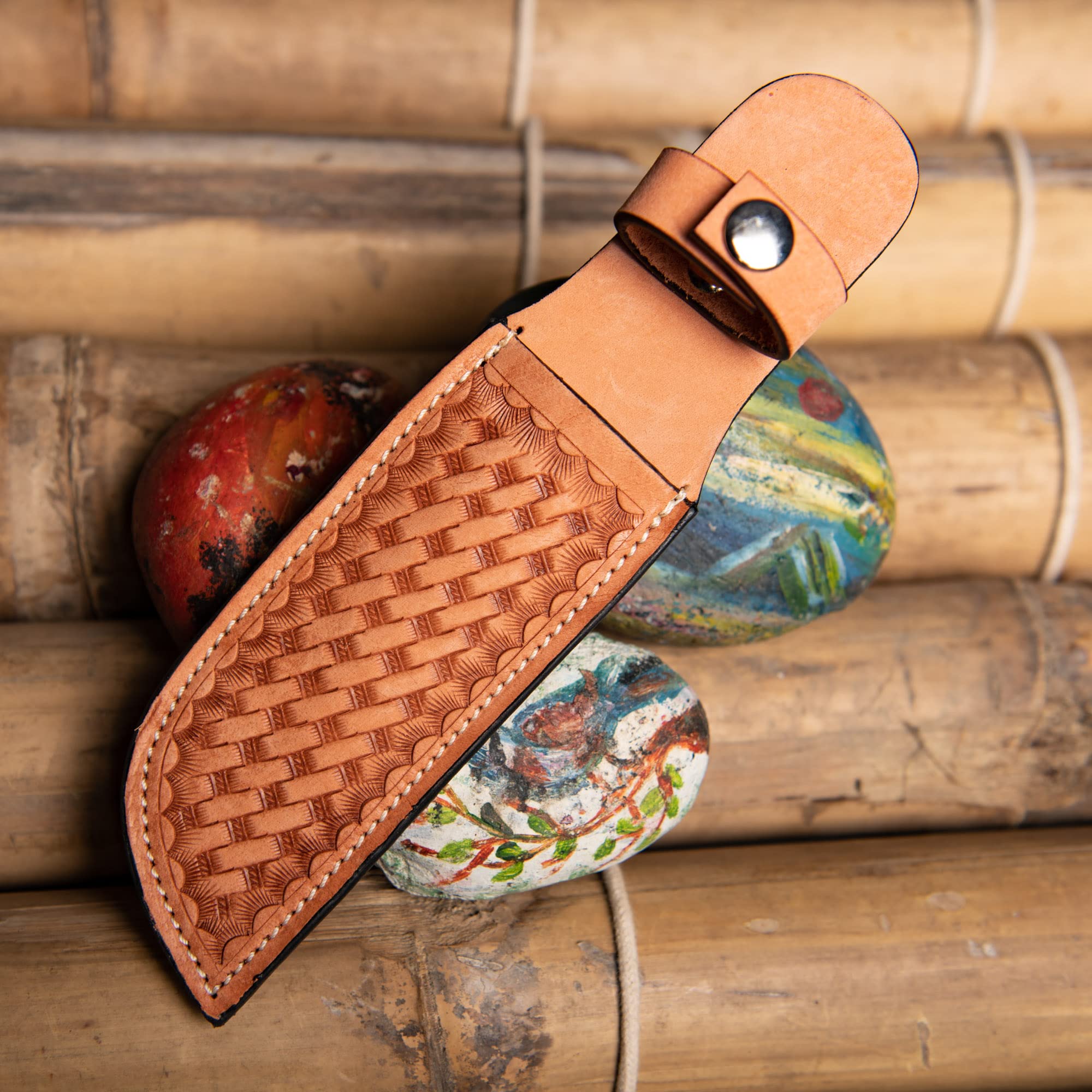 Wonder Care Cassa del Cuoio Genuino Fatti A Mano Vera Pelle Coltello Guaine Con Cintura Loop Tasca Coltello Holder Per Cintura 4.7 "Lama Adatto Coltello Fondina