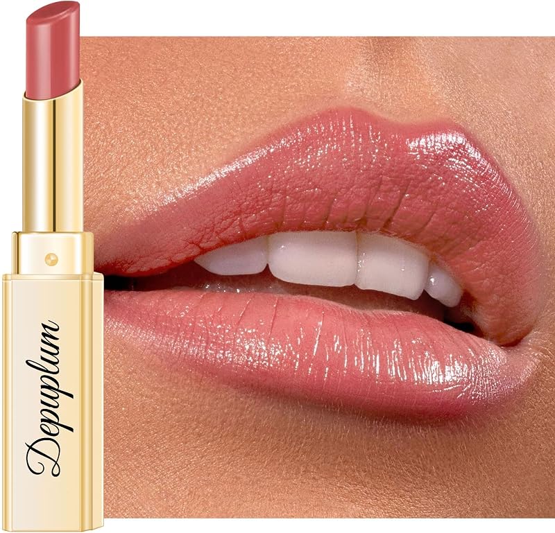 Nude Pink Lipstick for Women Moisture Lip Gloss Tinted Lip Balm | Sheer Nourishing Hydrating Glossy Creamy Lipstick Glow Reviver Lip Stick for Dry Lips,DM95 NudePink
