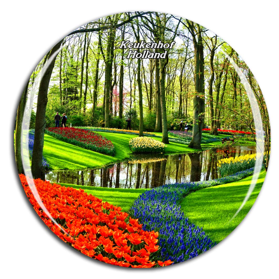 Weekino Multicolor Netherlands Holland Garden Keukenhof Fridge Magnet 3D Crystal Glass Tourist City Travel Souvenir Collection Gift Strong Refrigerator Sticker