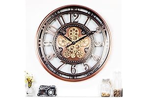 CLXEAST Moving Gear Wall Clock: A Timeless Industrial Masterpiece for Modern Homes