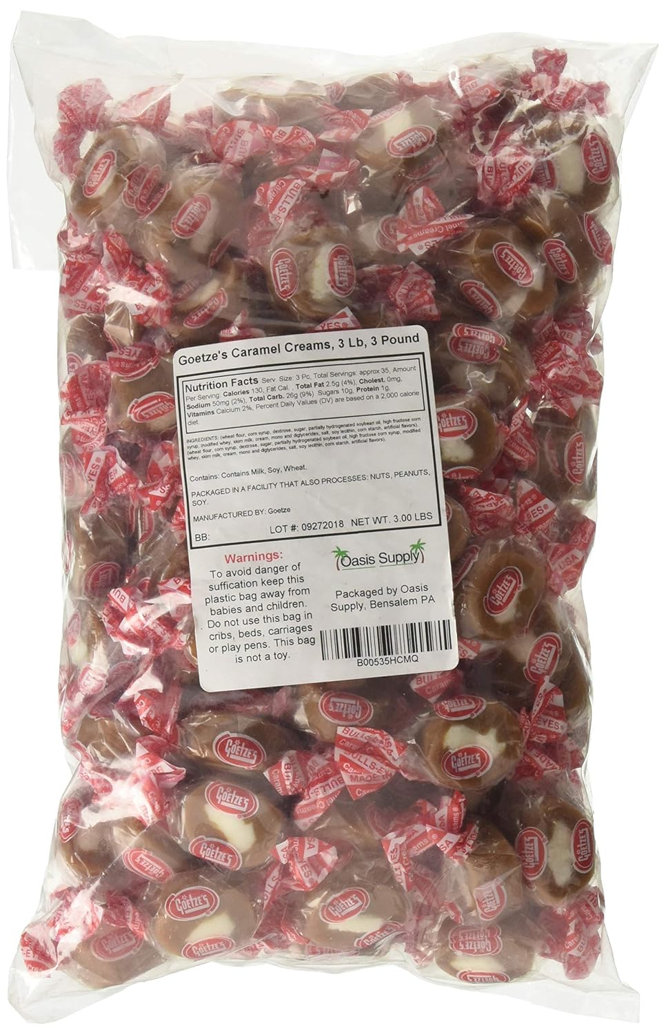 Goetze's Caramel Creams, 3 Lb, 3 Pound