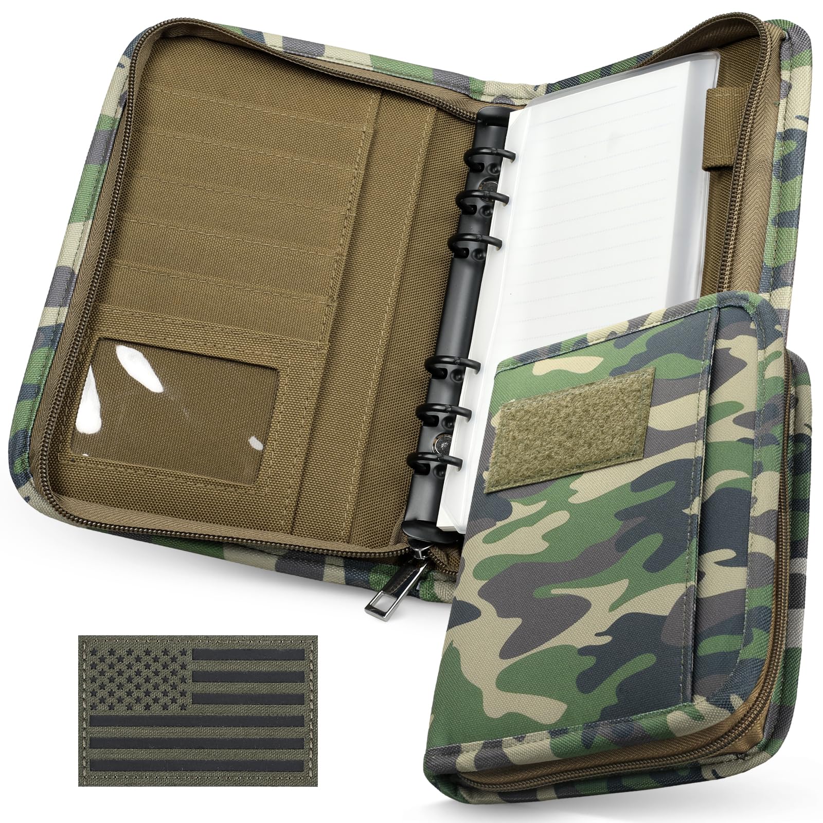 WYNEX Tactical Notebook Padfolio 6 Ring Binder, 3.7x6.7 in Refill Paper