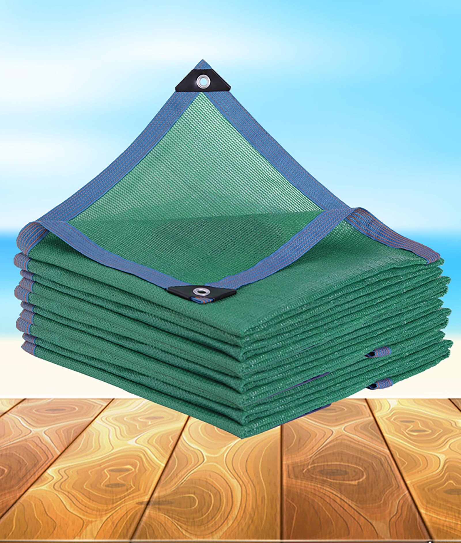 KLGFBDC HDPE Shade Cloth 90% UV Protection Heat & Leaf Barrier Outdoor Balcony & Pool Cover with Grommets 6x6m (19.7x19.7ft) Ideal for Sunshade Solutions
