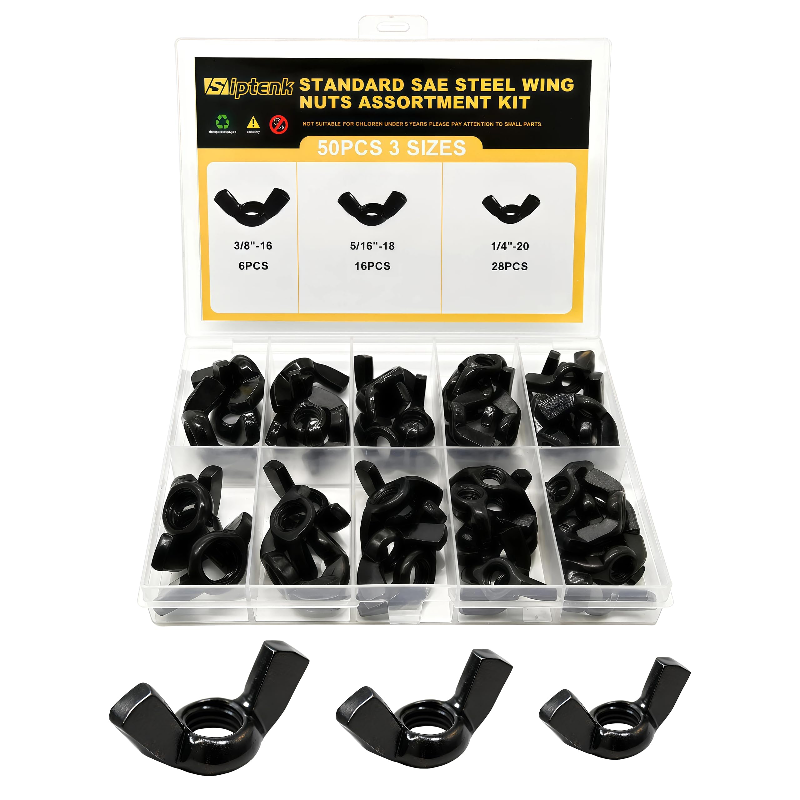 Wing Nuts Set - 125PCS SAE #6-#38 -9