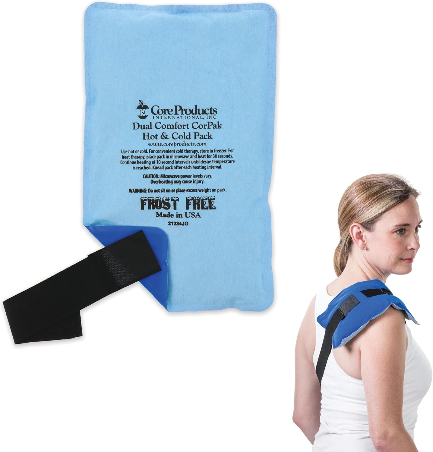 Core Products Dual Comfort CorPak – Reusable Hot/Cold Pack for Knee, Back, Shoulder, or Ankle Pain; Use Hot or Cold; Made in USA – Medium 6″ x 10 Core Products Dual Comfort CorPak – Reusable Hot/Cold Pack for Knee, Back, Shoulder, or Ankle Pain; Use Hot or Cold; Made in USA – Medium 6″ x 10