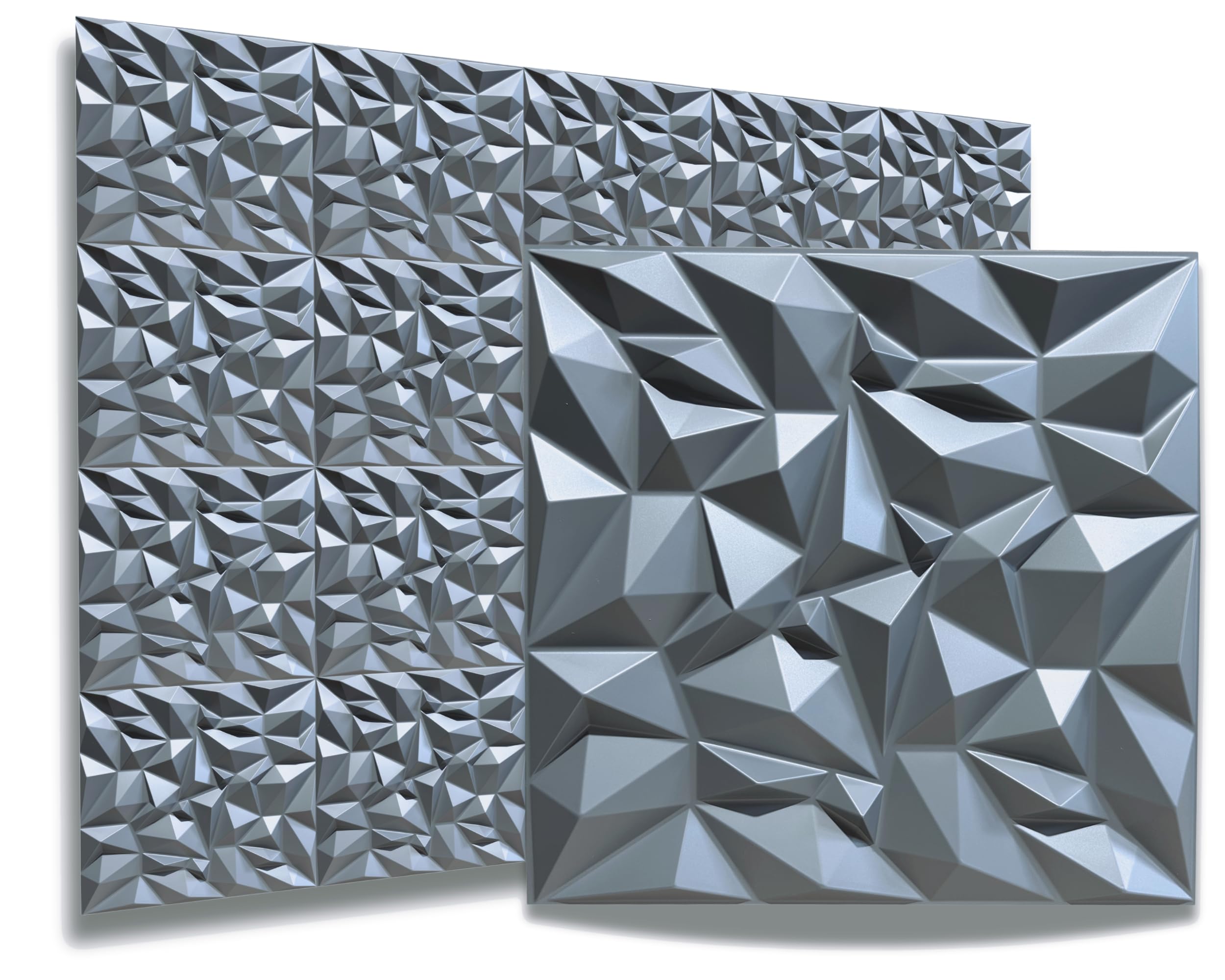 Paneles 3D plástico PVC 5m²-20PCS Paneles de pared Sala de juego Techo de pared Óptica 3D Diamante 3D PVC — view 49