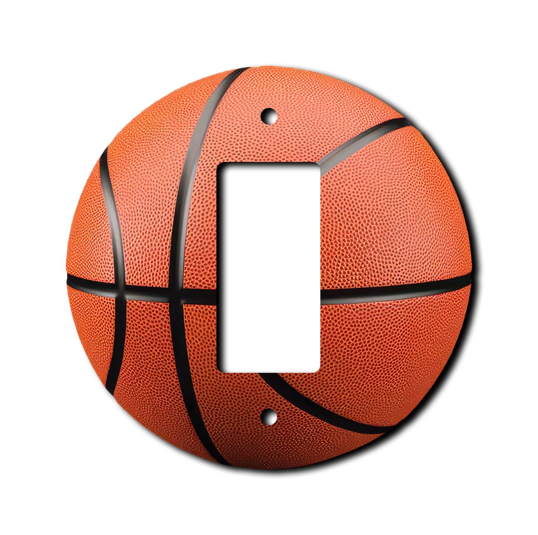 Placa de acrílico premium para interruptor de luz con diseño de baloncesto de alta definición