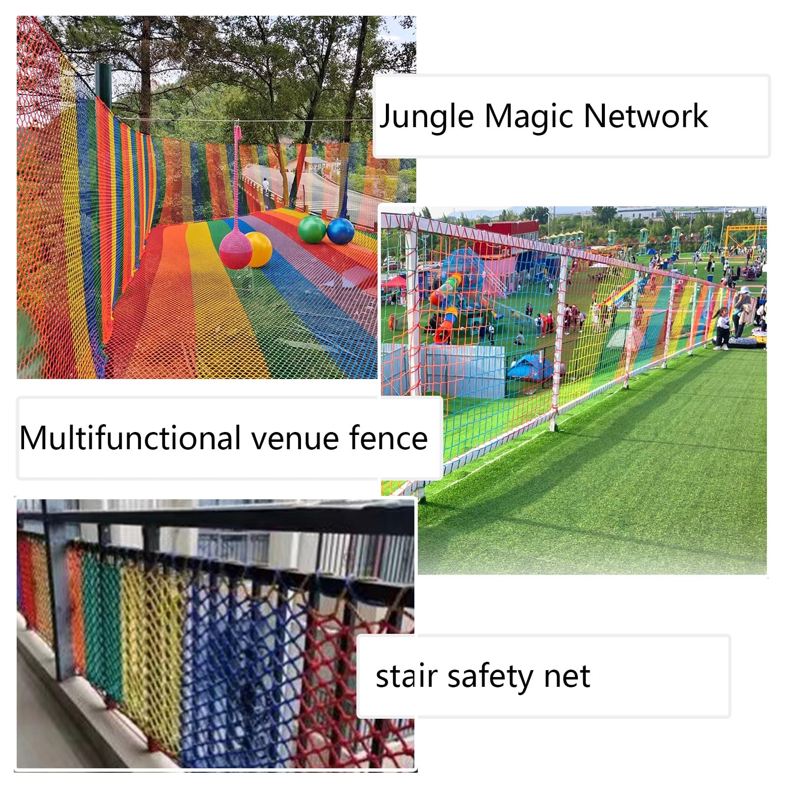 Rete di sicurezza per balconi Rete decorativa per recinzione rampicante magica per bambini personalizzabile 2x6m/7x20ft