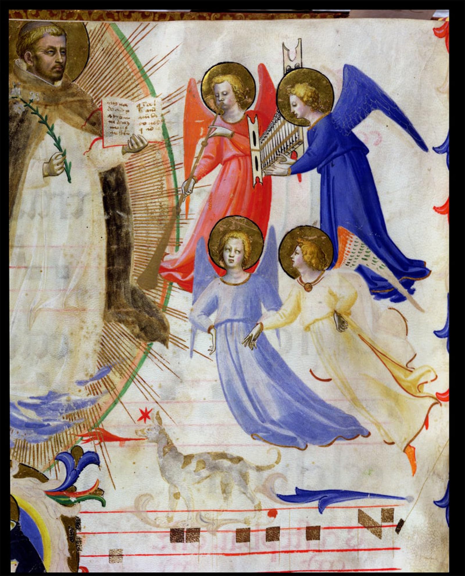 Serendipitp No Frame Vintage Wall Art Canvas Nordic Poster Canvas Print Picture Ds F.v St Dominic With Four Musical Angels By Fra Angelico Wall Art Poster For Home Decor 60X90cm