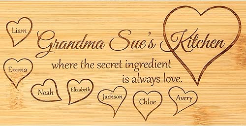 Miniatura 5 de Personalized Engraved Bamboo Cutting Board, Mothers Day Gifts, 5th Anniversary Ideas, Gifts for Her