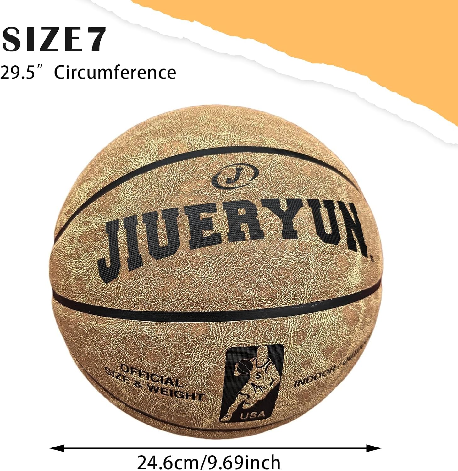 Professional Top-Grain Cowhide Basketball, Indoor Game Leather Ball for Competition & Training