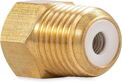 Miniatura 6 de Conector de rosca invertido 59953 para propano, macho NPT de 14 pulgada x hembra invertida NPT de 14, de Camco