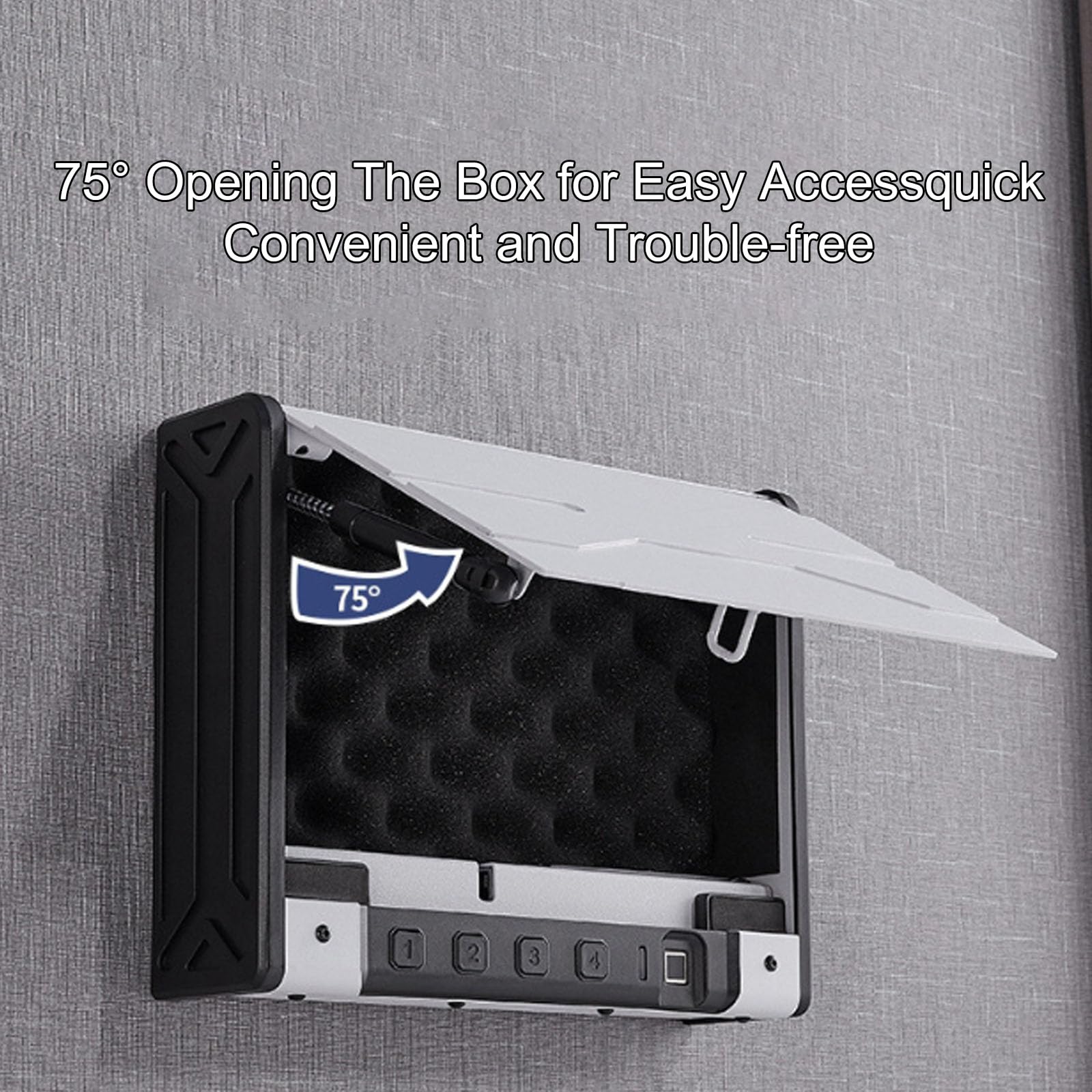 Sejf biometryczny z odciskami palców i zamkiem szyfrowym, zamkiem szyfrowym, liną zabezpieczającą i światłem LED do domu i biura kosztowności